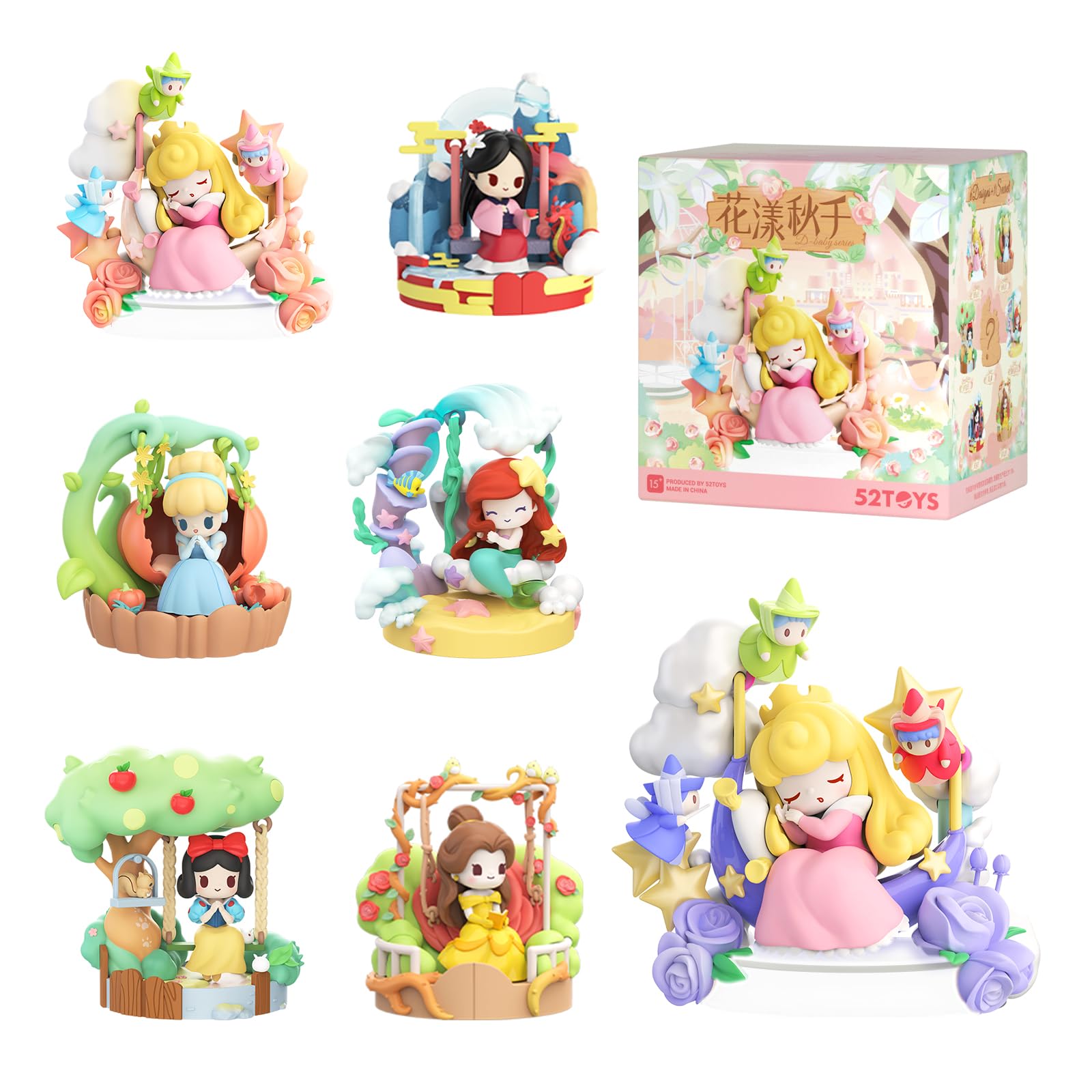 52Toys Disney Princess D-Baby Series-Floral Swing Blind Box