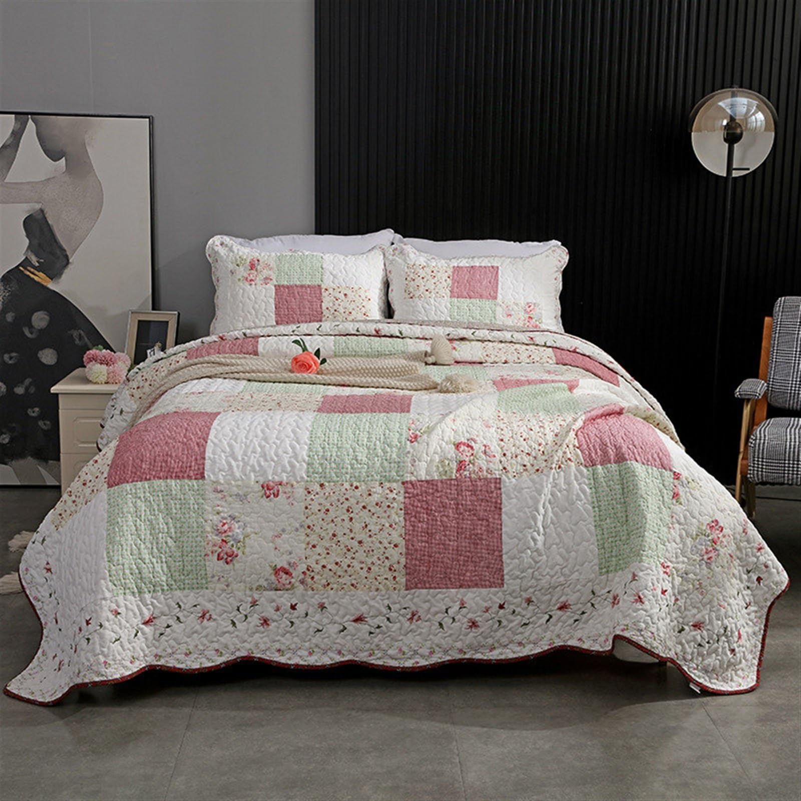 ♦︎ポルシェ356デザイン ハンドメイドパッチワーク ベッドカバー