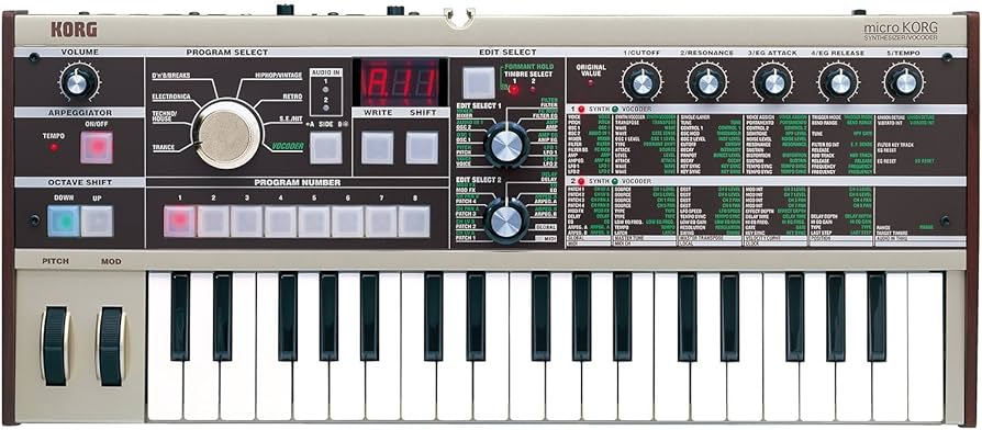 Amazon.com: Korg microKORG Compact Analog Modeling Synthesizer w