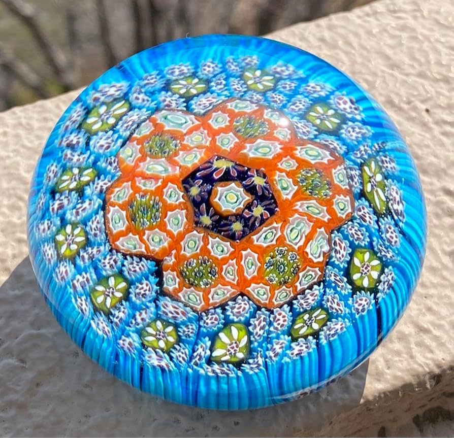 MURANO GLASS ムラノ ミルフィオリ イエロー グラス ヴェネチア