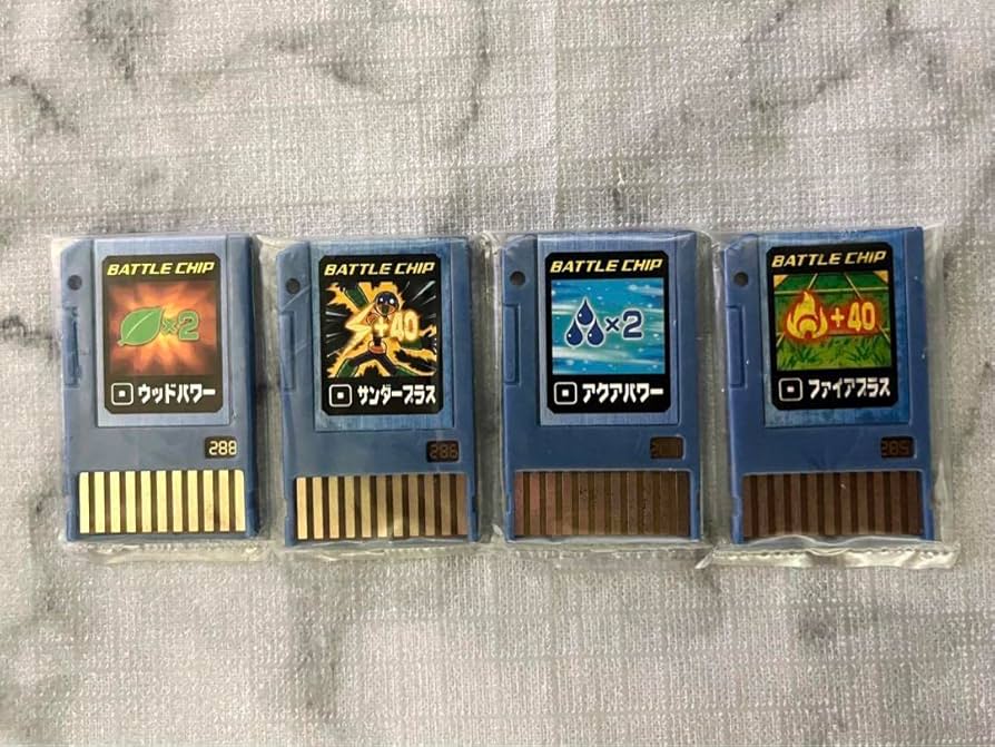 Amazon.co.jp: 激レア バトルチップ 4枚 ロックマンエグゼ 4 4.5