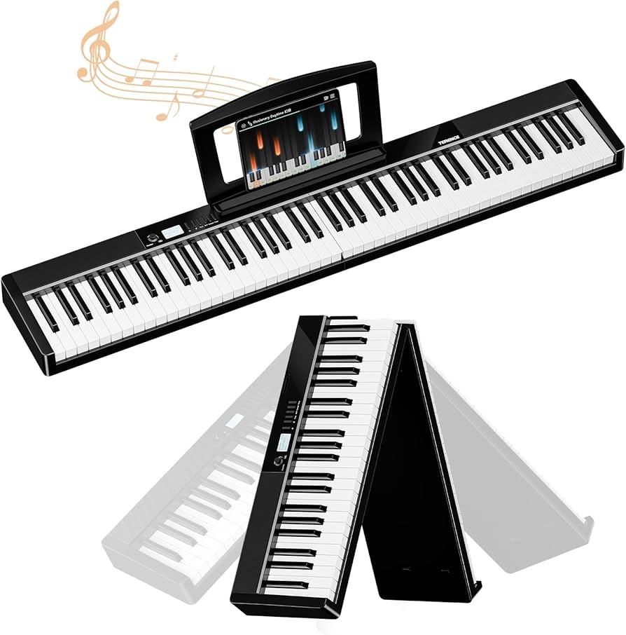Amazon | TERENCE 電子ピアノ 88鍵盤 折りたたみ式 タッチレスポンス