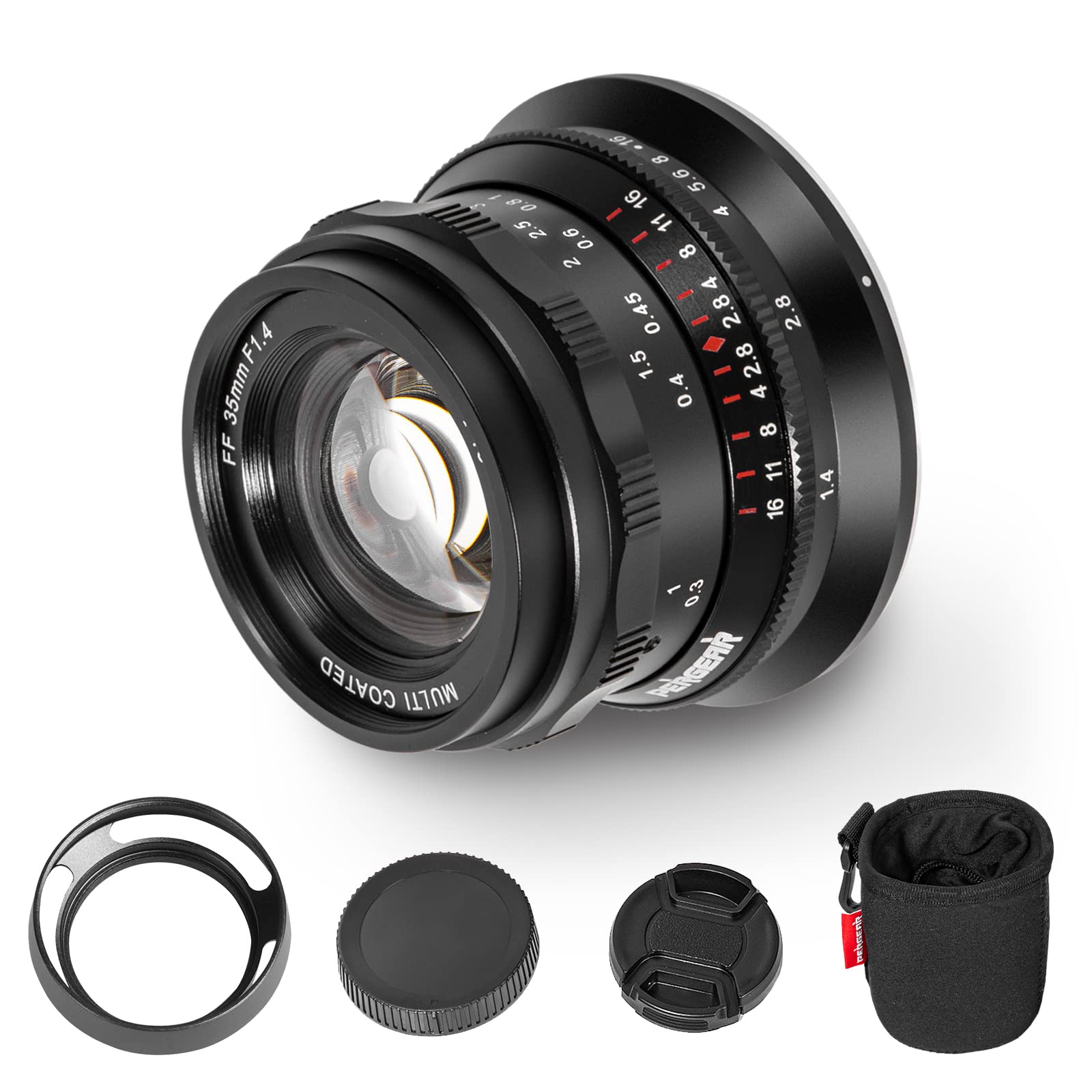 Amazon.com : PERGEAR 35mm F1.4 Full-Frame Manual Focus Lens