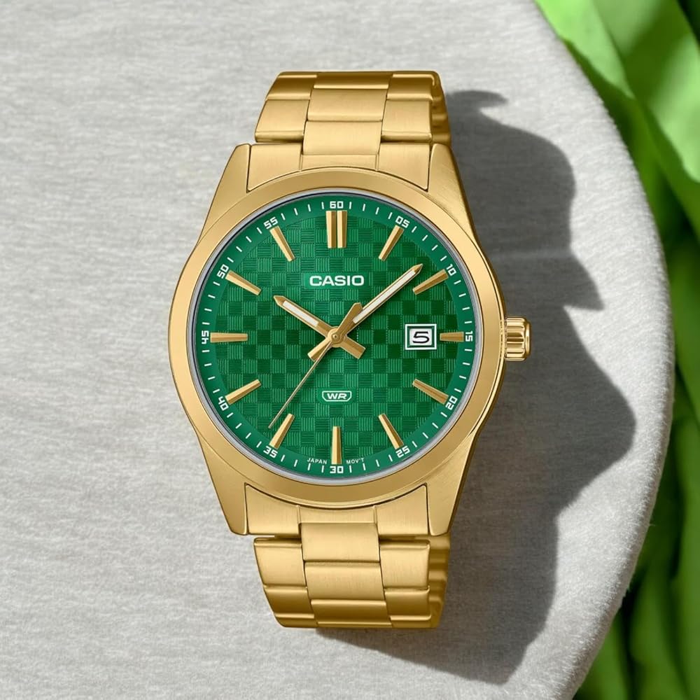 Amazon.com: Casio MTP-VD03G-3A Men's Standard Gold Tone Stanless