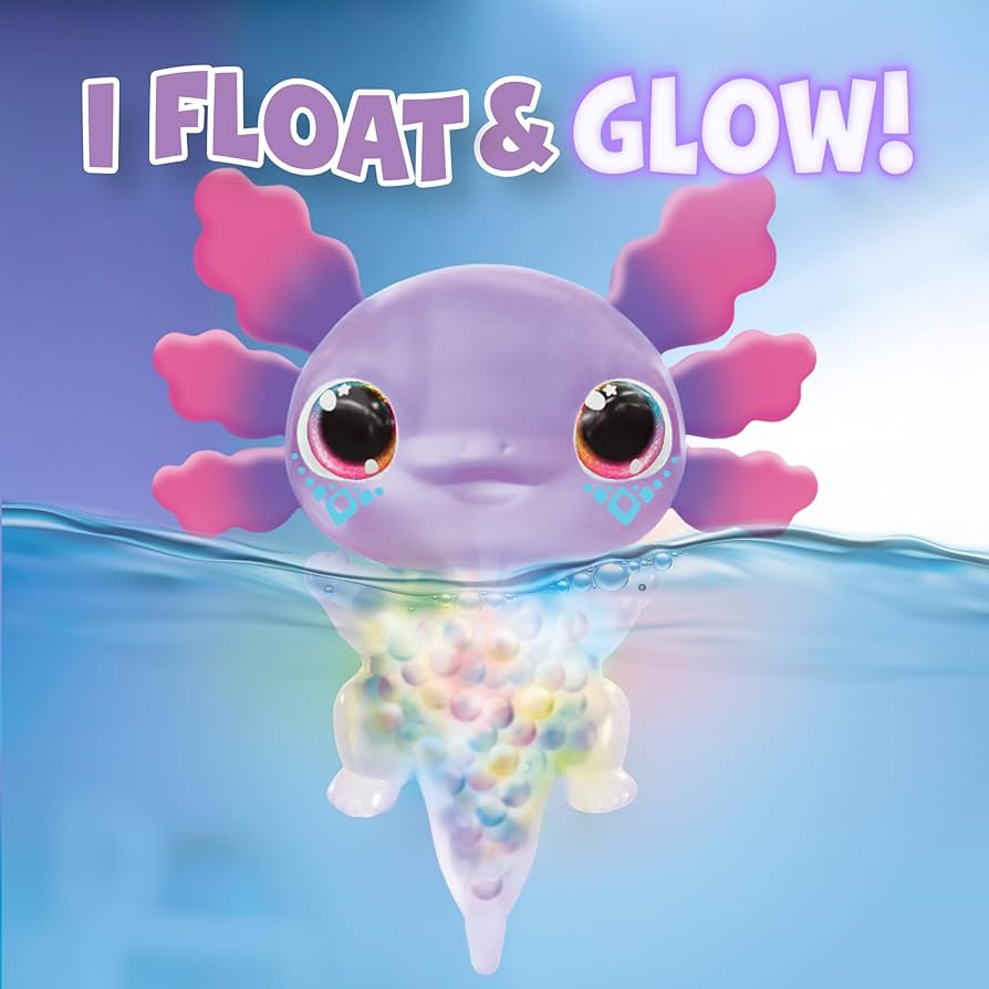 Amazon.com: Animagic Let's Glo Axolotl Bubble Reef | Squishy Water