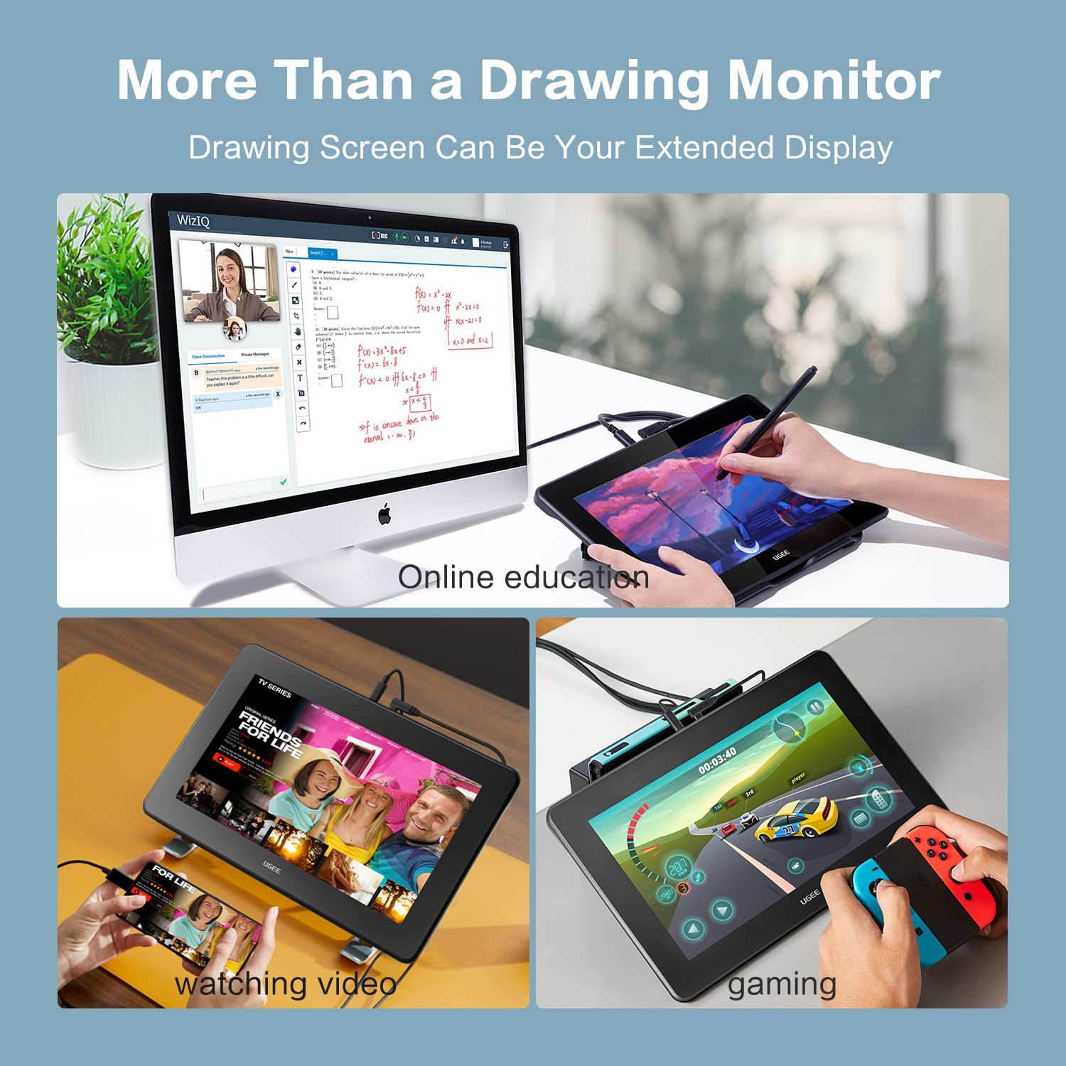 Amazon | UGEE 液タブ U1200 液晶ペンタブレット 11.9インチ 8192