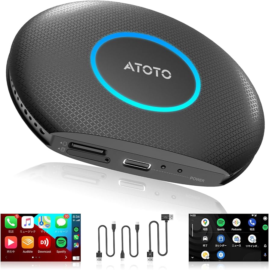 Amazon.co.jp: MYATOTO CB6A-J-BK ワイヤレスCarPlay/Android Auto