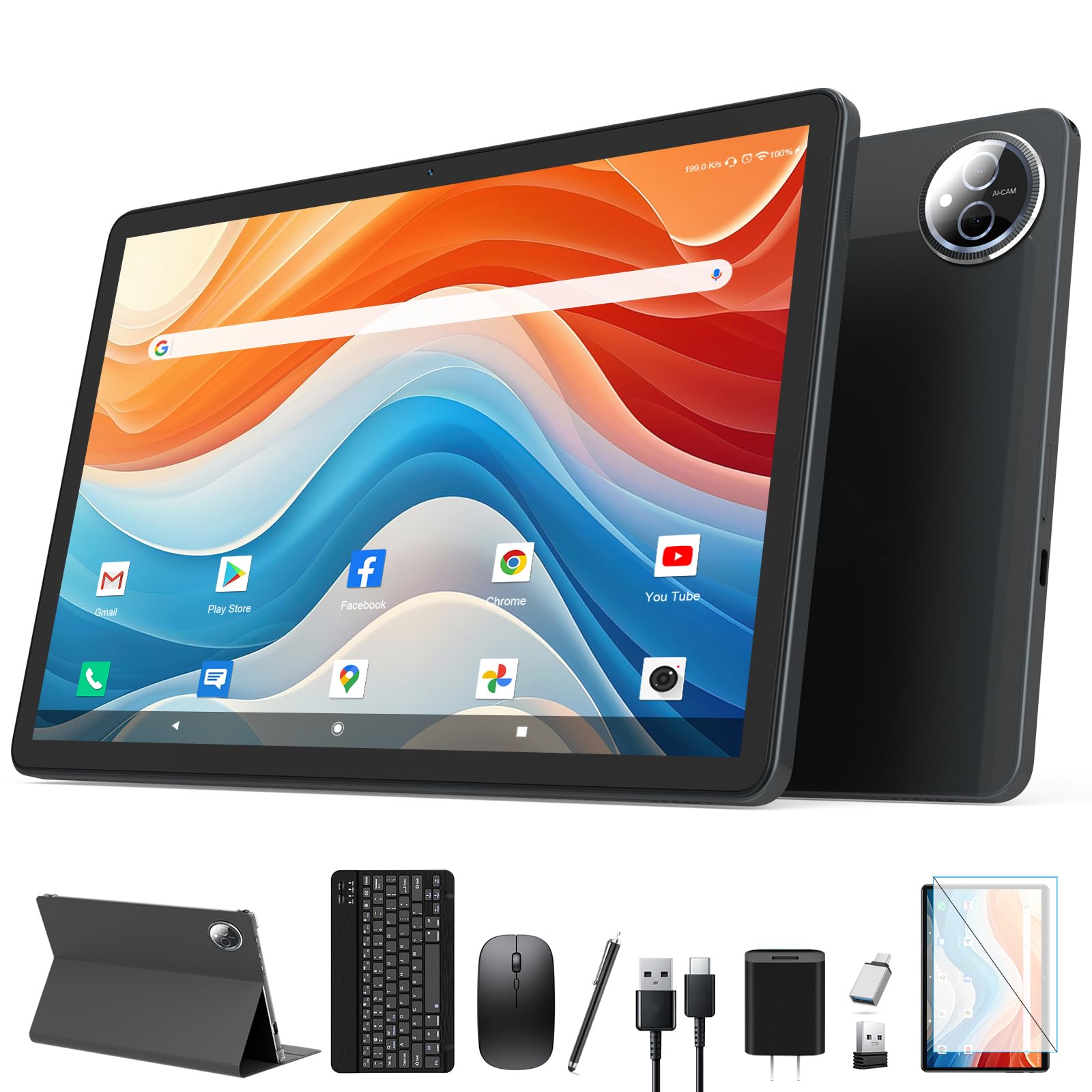 Amazon.com : Android 14 Tablet 2025 Latest 11 Inch Tablets, 128GB+