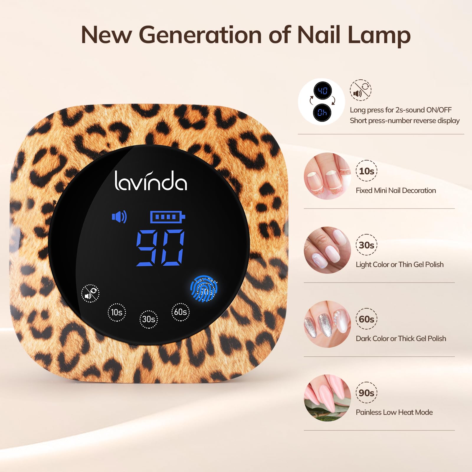 Amazon.com: Lavinda LED Nail Lamp UV Light for Gel Nails 54W