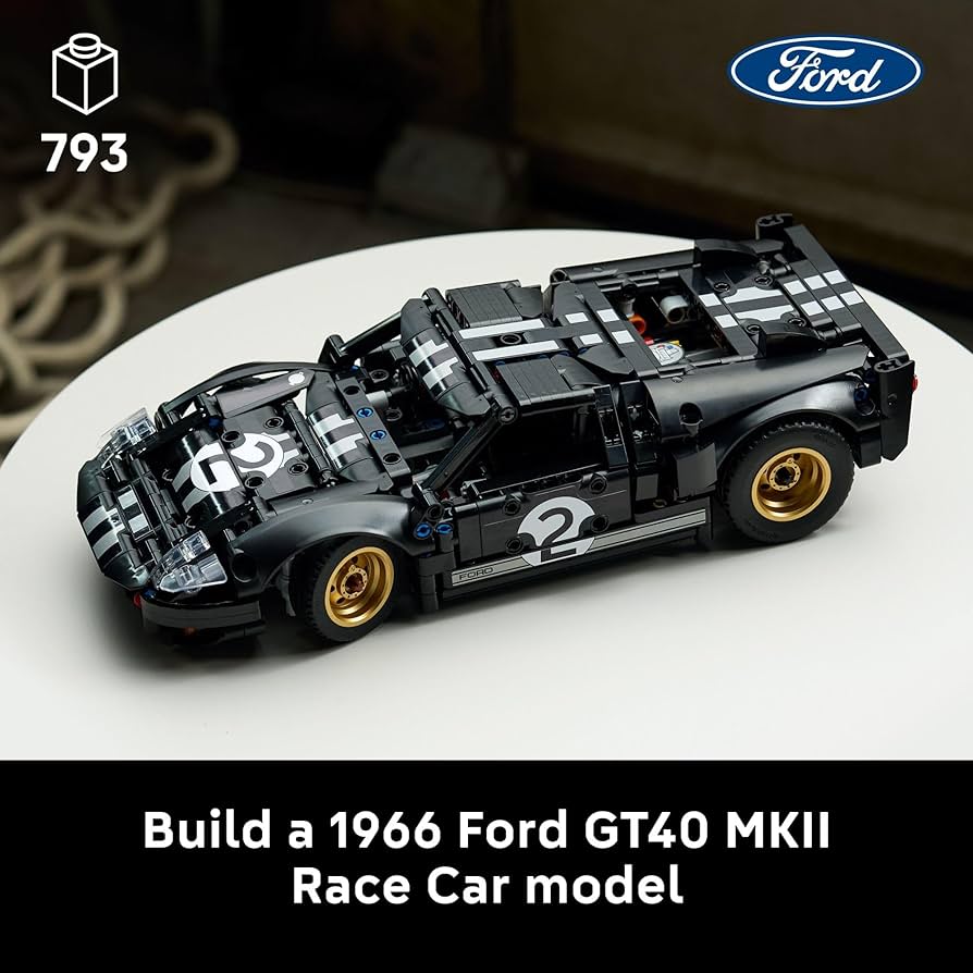Amazon.com: LEGO Technic 1966 Ford GT40 MKII Race Car Building Set