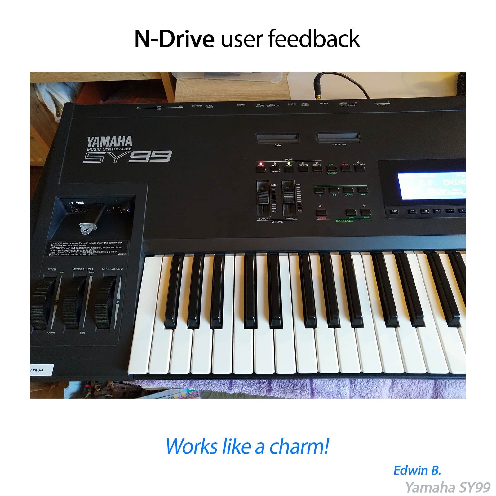 YAMAHA SY77 USBフロッピーエミュレータ換装済 YAMAHA SY77 USB