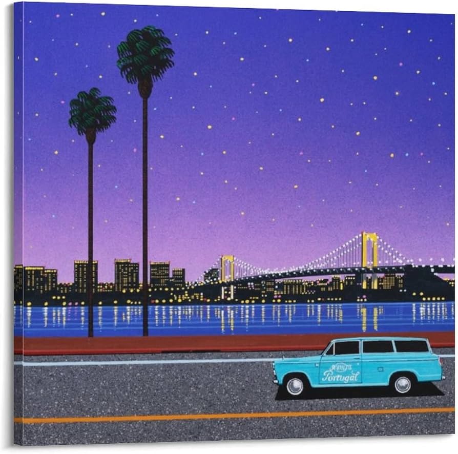 Amazon.co.jp: Hiroshi Nagai永井博画家の作品（都会の夜景 No.1