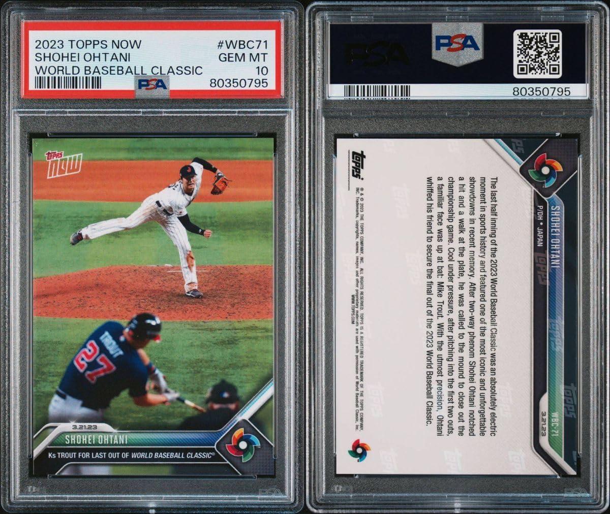 Amazon.co.jp: PSA10 大谷翔平 2023 TOPPS NOW WBC71 対トラウト 侍