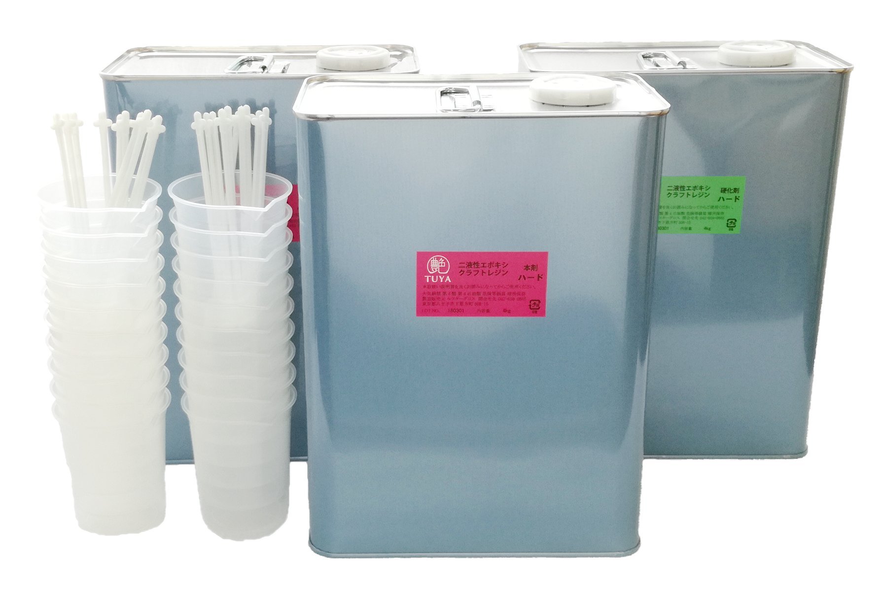 Amazon.co.jp: 艶 二液性エポキシクラフトレジン液 【ハード】 本剤4kg