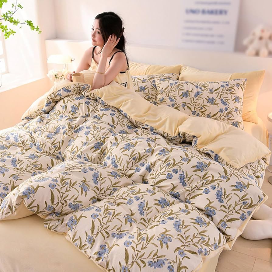 Amazon｜[OceanMap] 両面違うデザイン 布団カバー 150*200 花柄