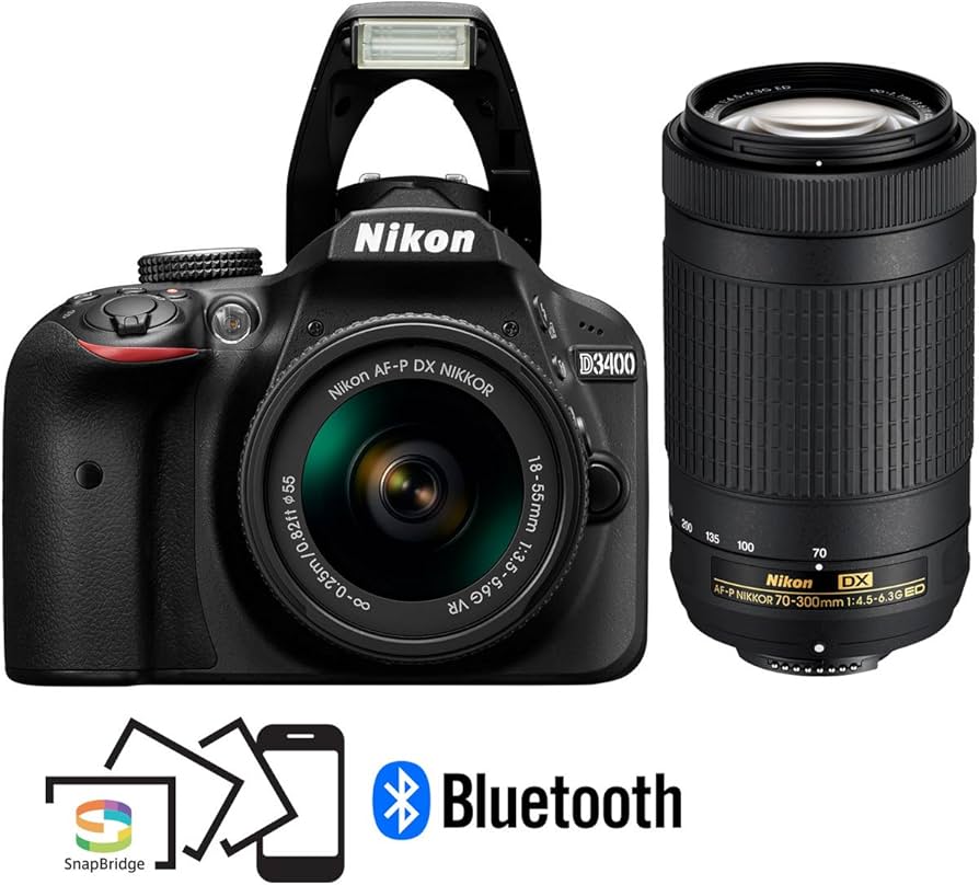 Amazon.com : Nikon D3400 24.2MP DSLR Camera with AF-P 18-55 VR and