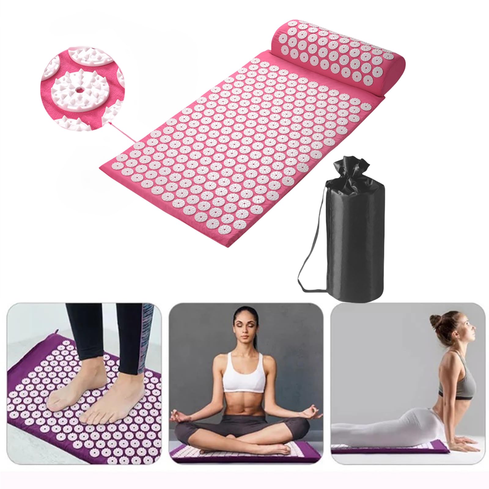 Amazon | 指圧スパイクマット ヨガマット 足つぼ マット 指圧マット 枕