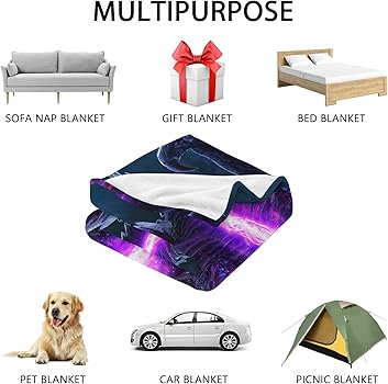 Amazon.com: SARA NELL Dragon Breath Throw Blanket, Purple Dragon