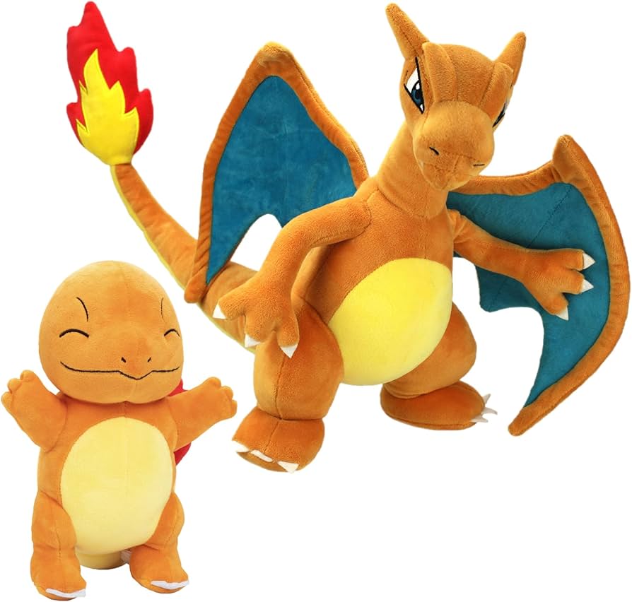 Amazon.co.jp: ポケモン 12インチ リザードン & 8インチ ヒトカゲ