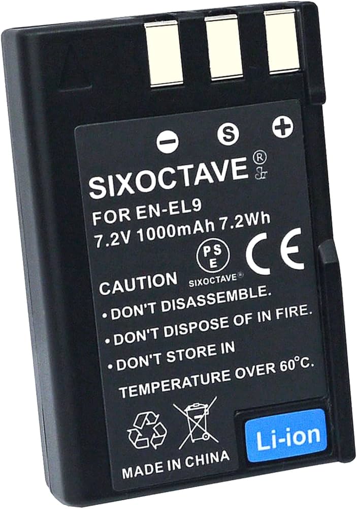 Amazon | SIXOCTAVE EN-EL9 EN-EL9a 互換バッテリー [残量表示可能