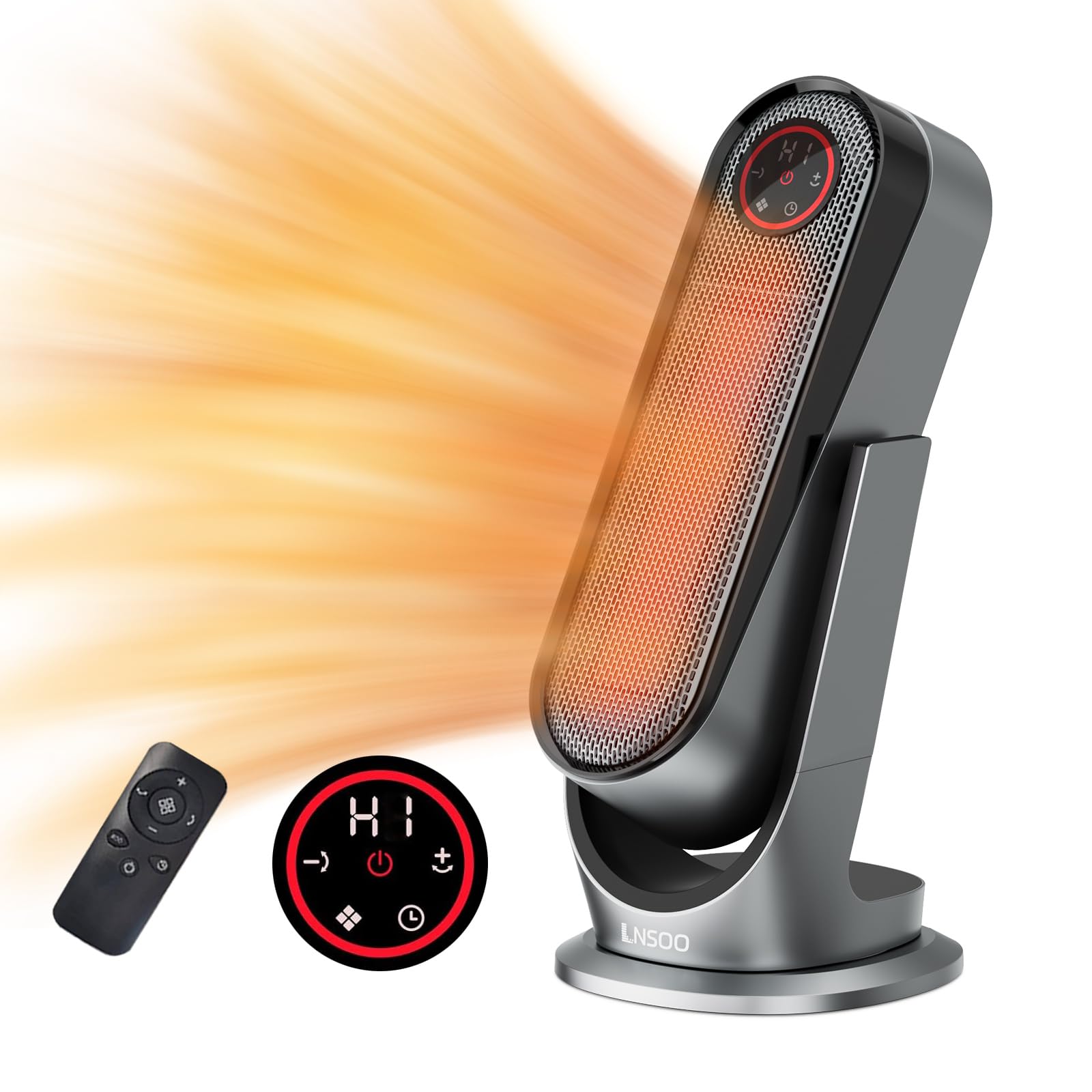 Amazon | LNSOO セラミックヒーター 2秒速暖 上下左右自動首振り 立体