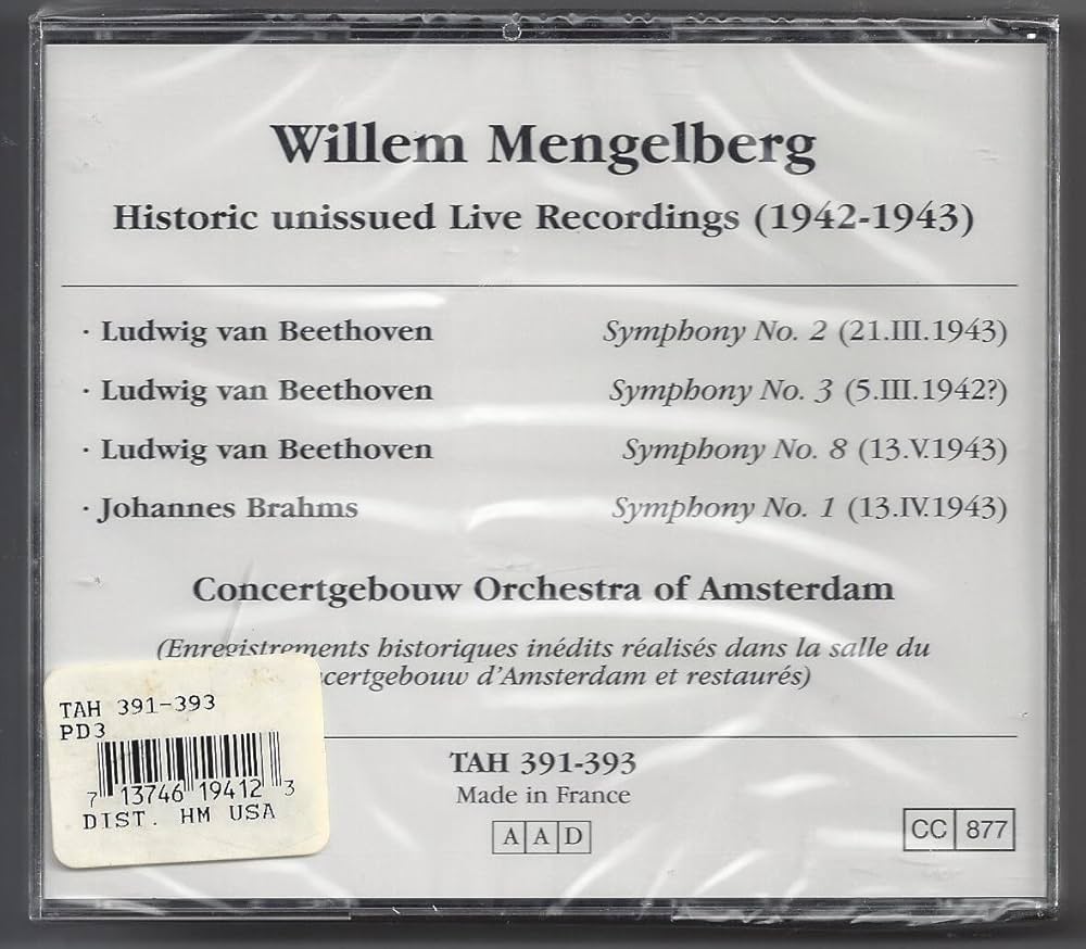 Willem Mengelberg: Historic Unissued Live Recordings, 1942-1943
