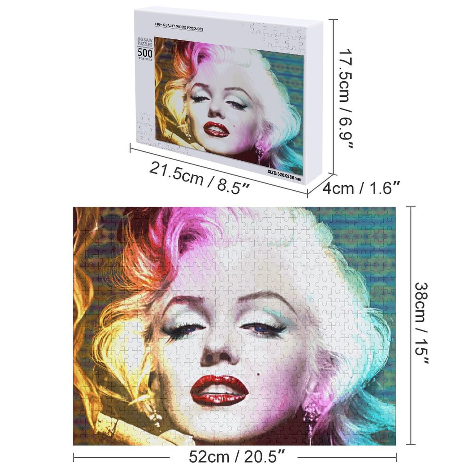 Amazon | マリリンモンロー ジグソーパズル 500ピース パズル 木製