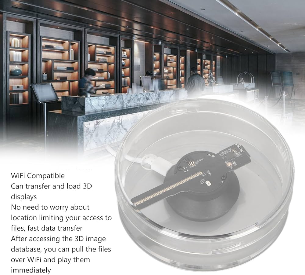 Amazon.co.jp: ポータブル 3D ホログラム ファン、16G WiFi 3D