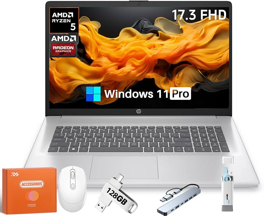 Amazon.com: HP 2025 Laptop, AMD Ryzen 5 7430U(Up to 4.3GHz), 17