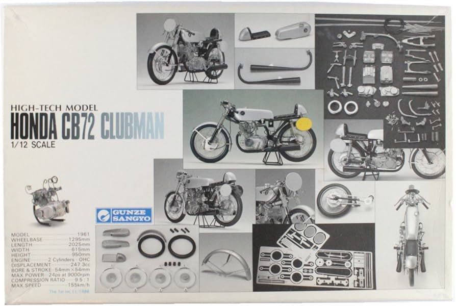 Amazon | グンゼ ハイテックモデル 1/12 ホンダ CB72 クラブマン