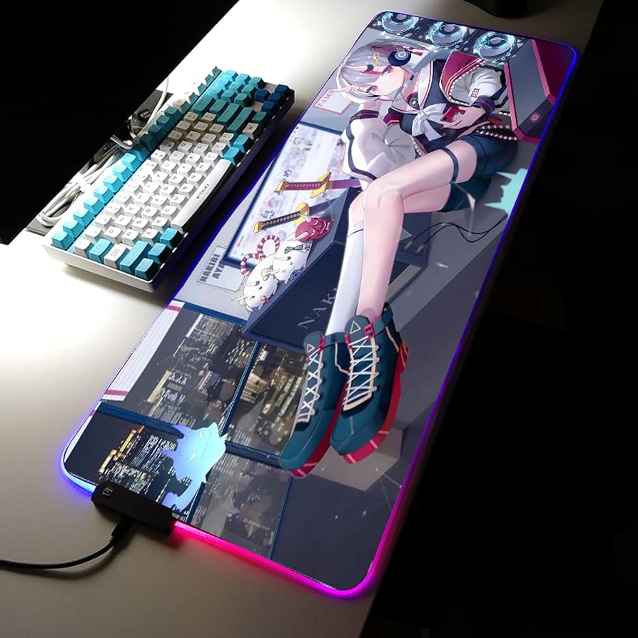 Amazon.co.jp: ゲーミングマウスパッドホロライブ百鬼あやめRgb