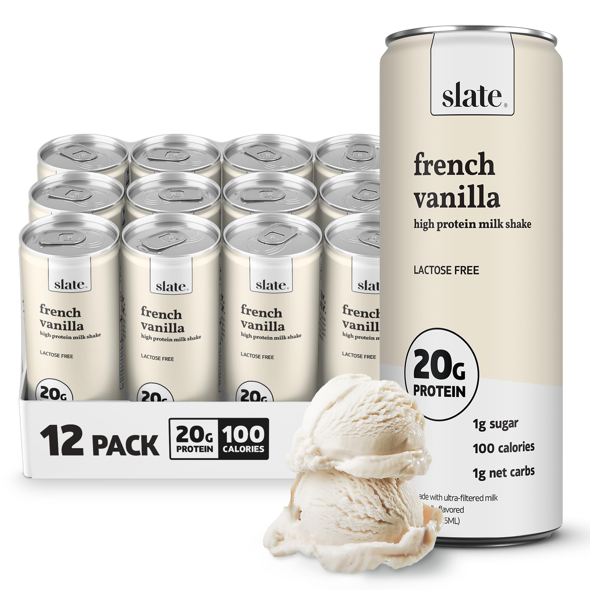 Amazon.com : Slate Milk - High Protein Milk Shake - French Vanilla