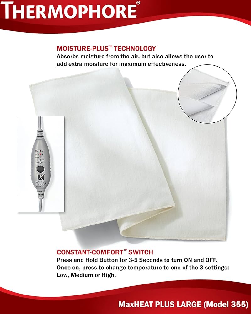 Amazon.com: Thermophore MaxHEAT Plus Automatic Moist Heating Pad