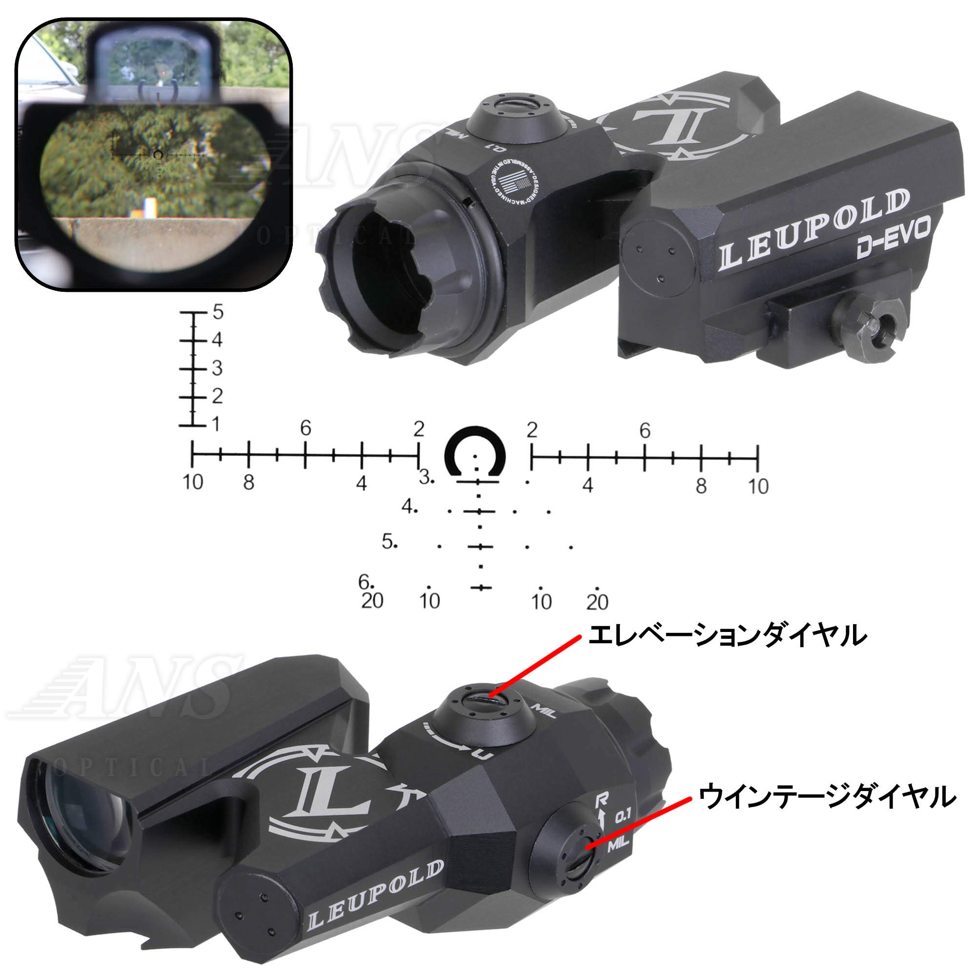 Amazon.co.jp: 【アウトレット】ANS Optical LEUPOLD D-EVO タイプ