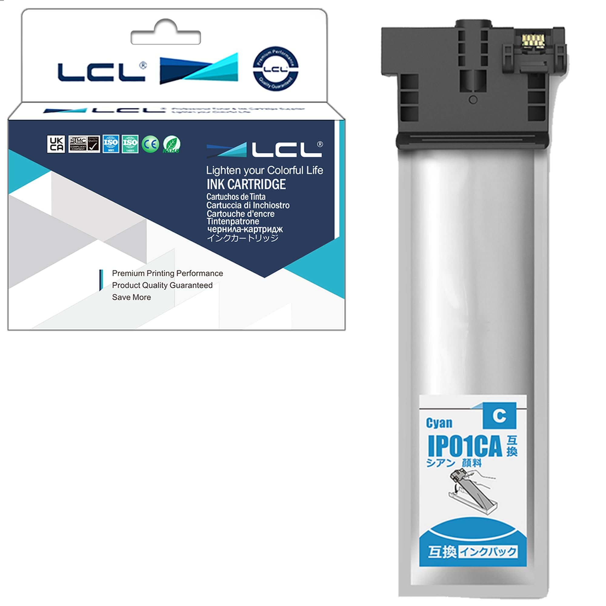 Amazon.co.jp: LCL エプソン用 IP01 IP01A IP01CA （1パック シアン