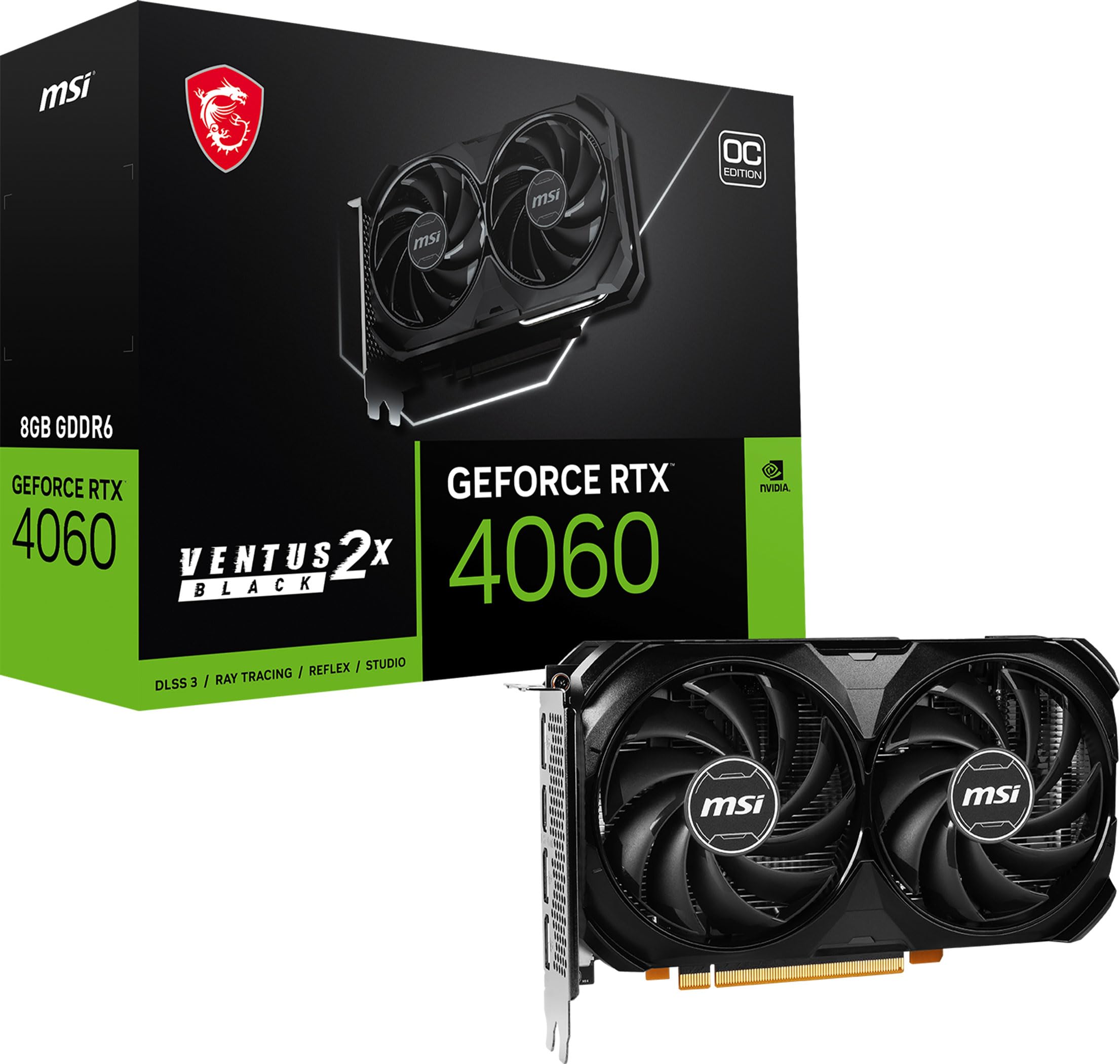 Amazon | MSI GeForce RTX 4060 VENTUS 2X BLACK 8G OC グラフィックス