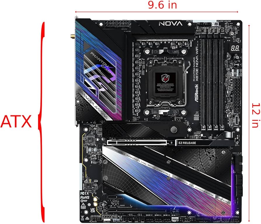 Amazon.com: ASRock Phantom Gaming X870E Nova WiFi Socket AM5 AMD