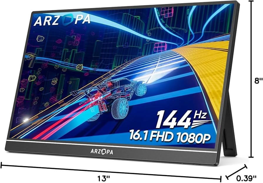 Amazon.com: ARZOPA 16.1'' 144Hz Portable Gaming Monitor, 106% sRGB