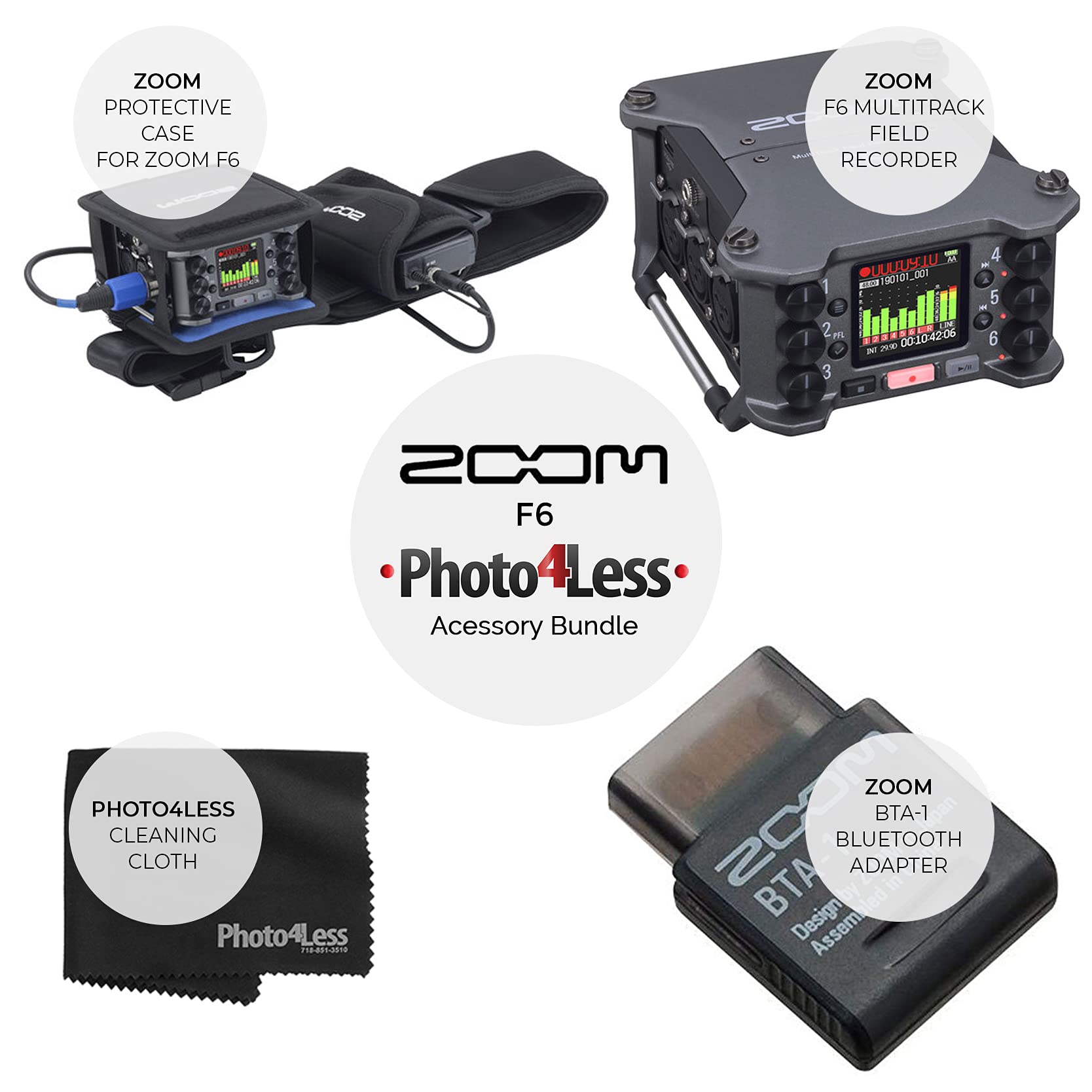 ZOOM F6 32bitフロートレコーダー Bluetoothアダプタ/ケース ZOOM F6