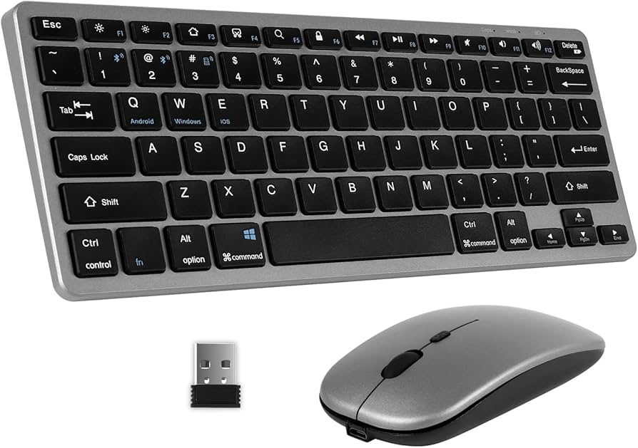 Amazon | Bluetoothキーボードマウスセット USBワイヤレス 3台接続