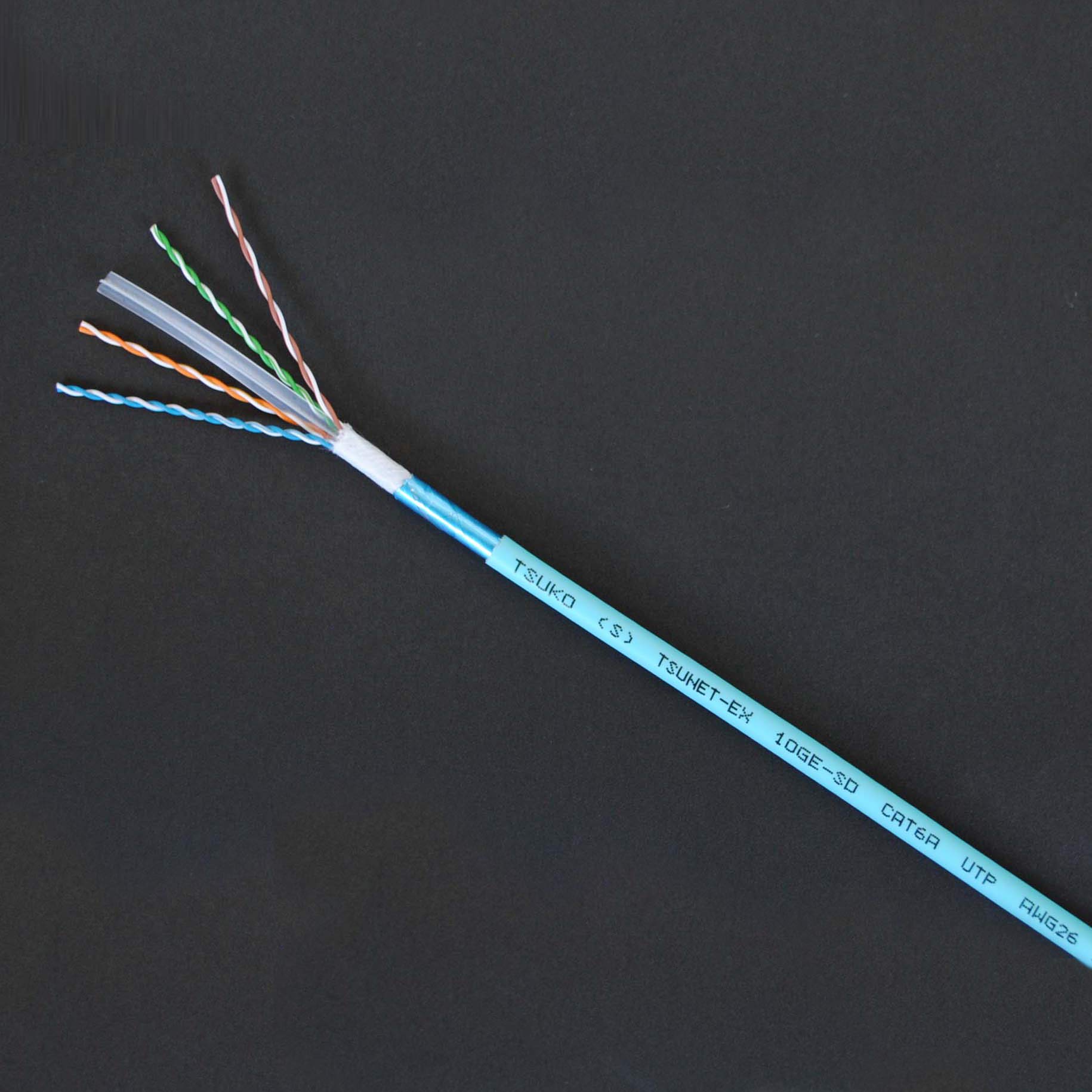 Amazon.co.jp: 通信興業 Cat6A 細径LANケーブル 300m巻き TSUNET-EX