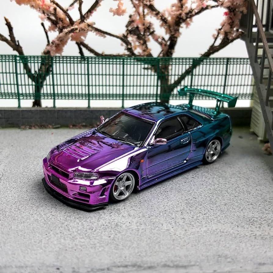 Amazon | 1/64 Fuji Skyline GT-R R34 Nismo Z-Tune High Wing 日産