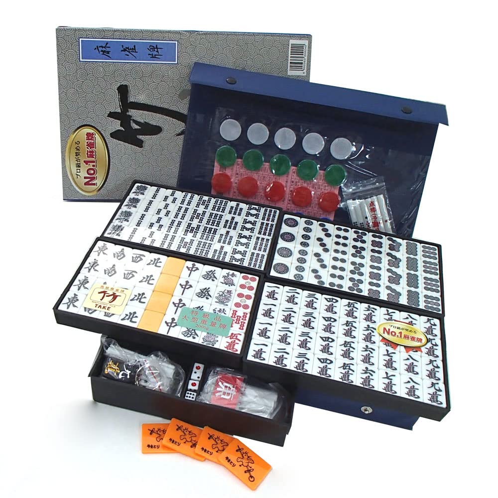健*郎様 レトロ麻雀牌セット 濃紺ケース付き 健*郎様 レトロ麻雀牌