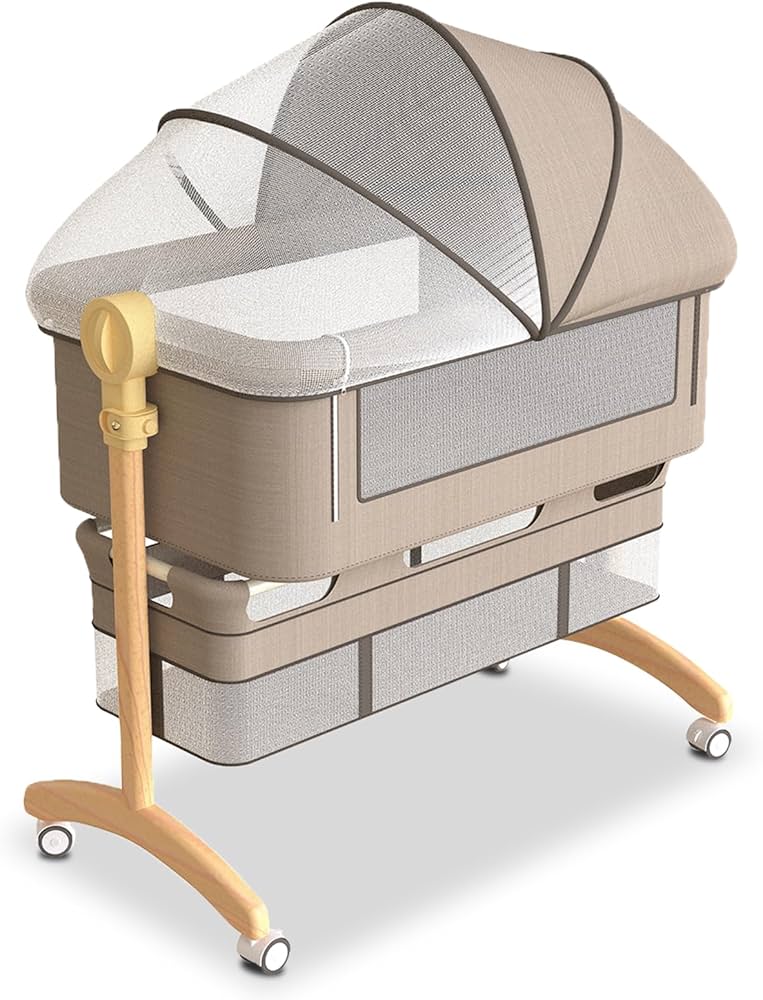 Amazon.co.jp: 2025 Baby Crib, Side Sleeper, Foldable, 0 to 36