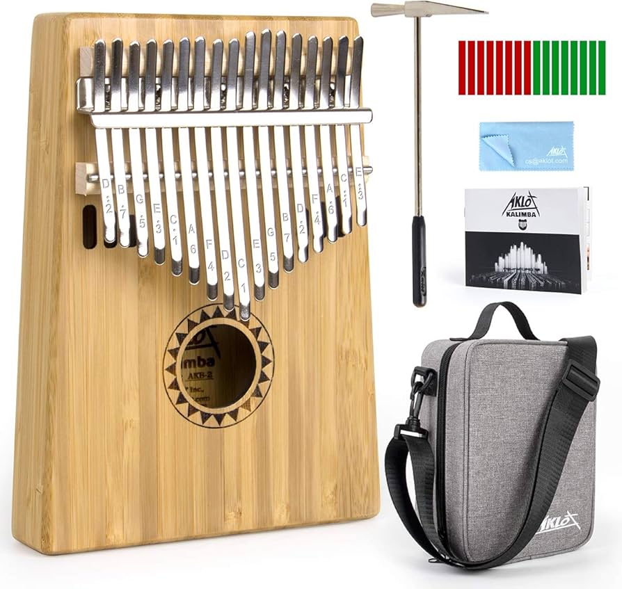 seeds カリンバ 本体と専用ケースと調律用ハンマー付き 17音 暖かい