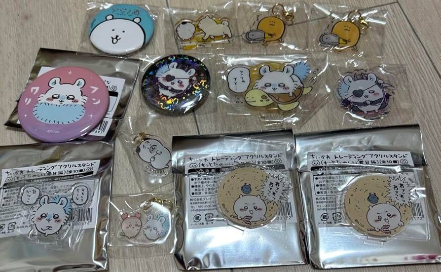 Amazon | 13個 古本屋 カニちゃん ちいかわ モモンガ ナガノ グッズ 缶