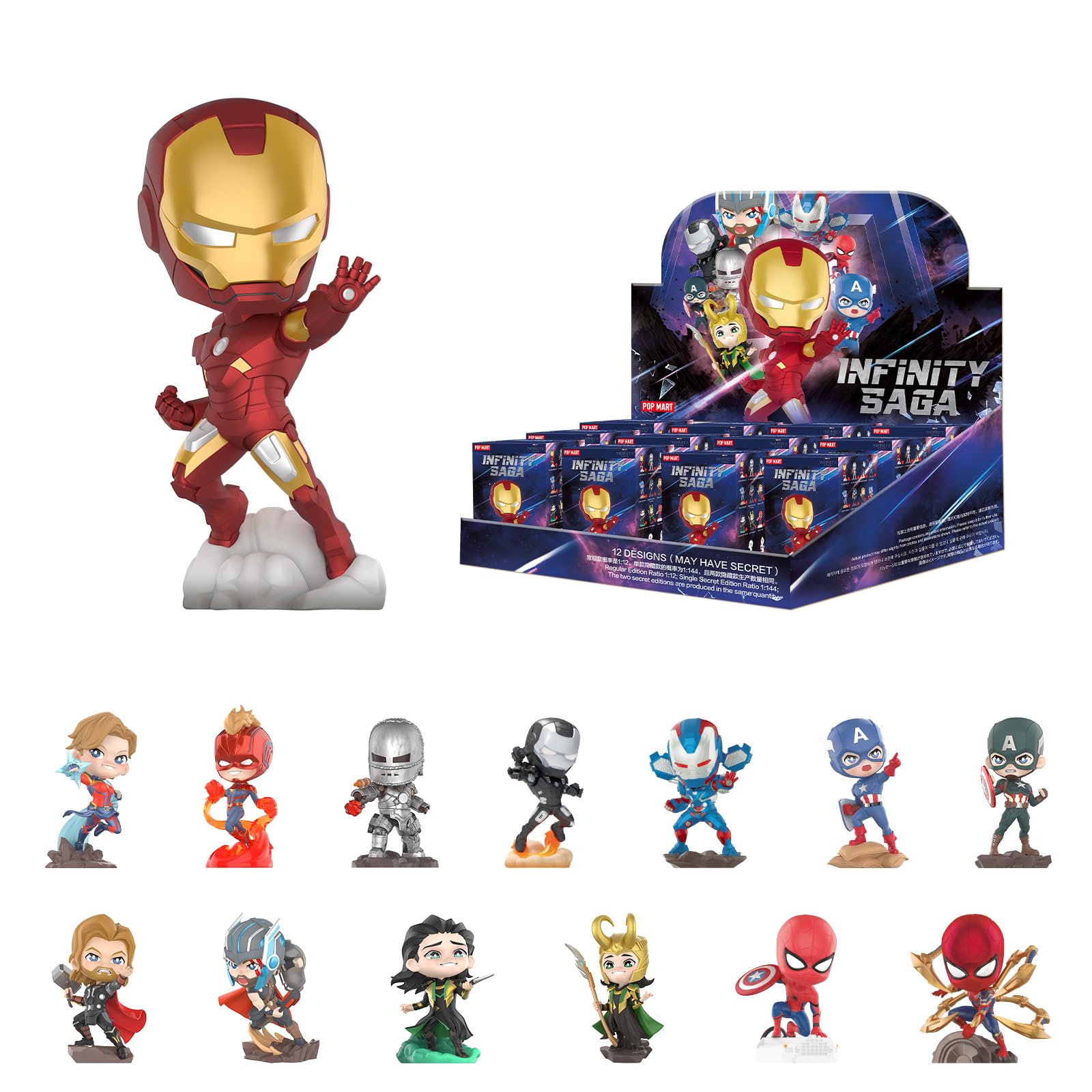 Amazon.com: POP MART Marvel Infinity Saga Series Figures, 12PCs
