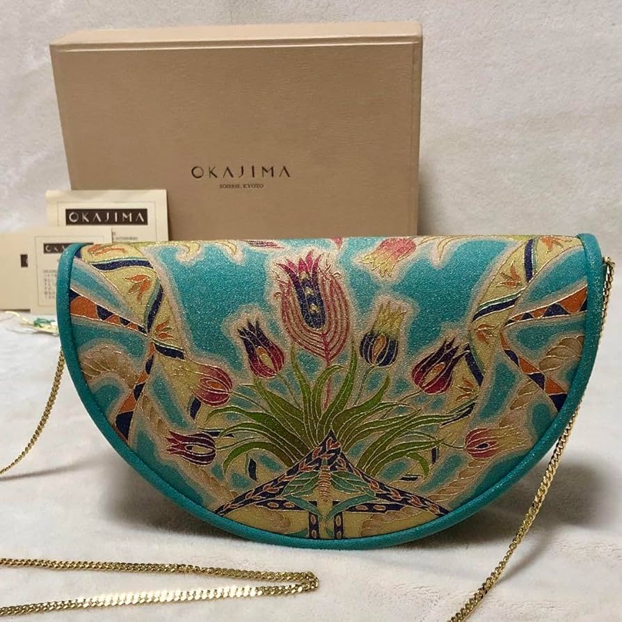 Amazon.co.jp: 岡重謹製 OKAJIMA 京友禅 金彩 唐花 葡萄唐草 正絹