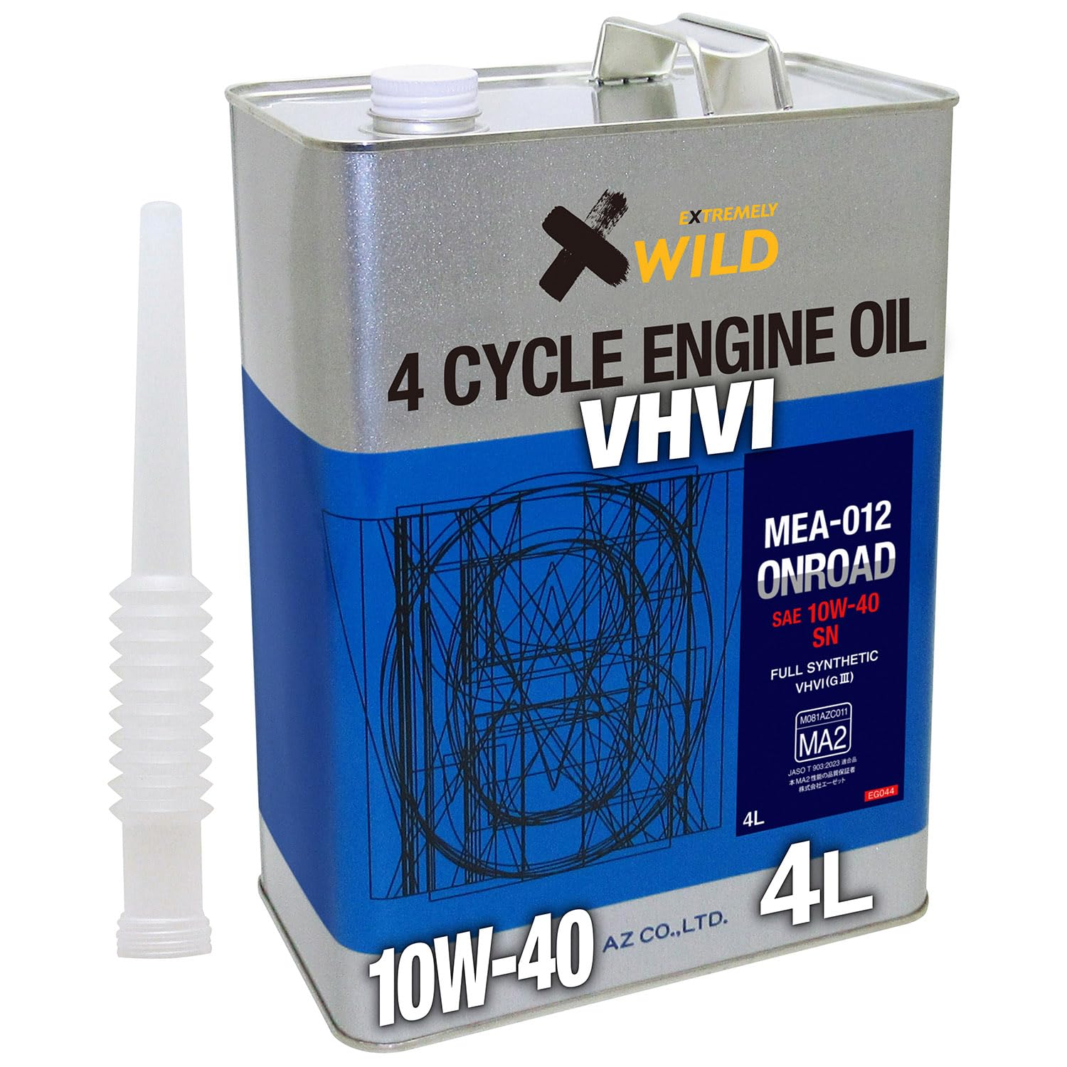 Amazon | AZ(エーゼット) バイク用 4サイクル エンジンオイル 4L 【10W