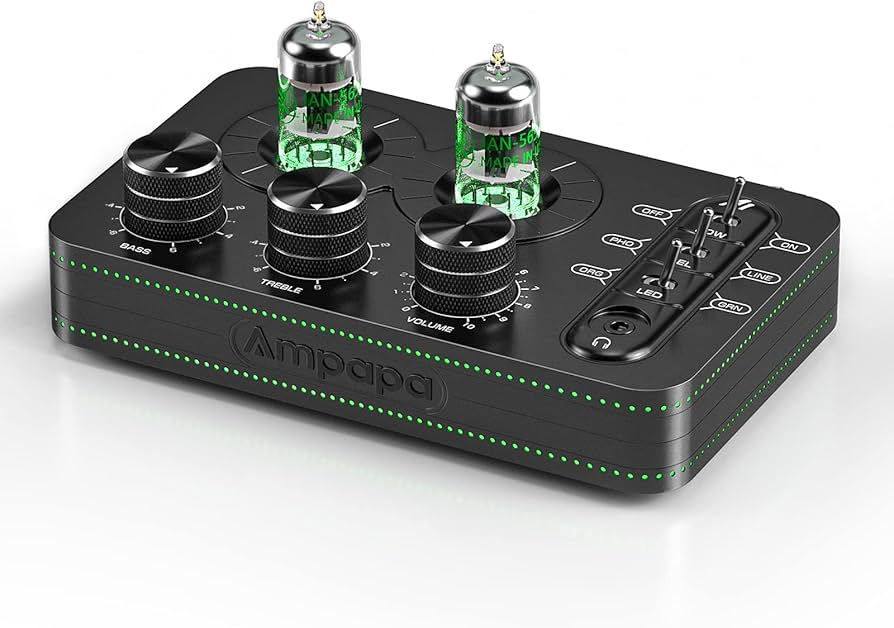 Amazon | Ampapa A1 真空管 フォノプリアンプ ＆ ヘッドフォンアンプ